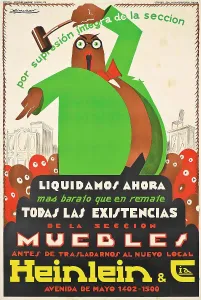 Art Deco Prints: Muebles, Heinlein & Cia, 1929. Creator: Mauzan, Luciano Achille (1883-1952)