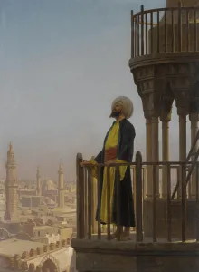 Gerome Prints: A muezzin. Artist: Gerome, Jean-Leon (1824-1904)