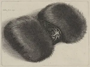 Czechia Prints: Muff with Brocade Band, 1647. Creator: Hollar, Wenceslaus (1607-1677)