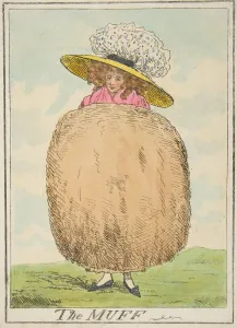 Ridiculous Prints: The Muff, February 16, 1787. Creator: Attributed to Henry Kingsbury (British, active ca