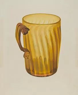 Glass Works Collection: Mug, c. 1940. Creator: Isidore Steinberg