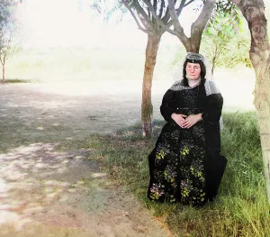 Georgia Asia Prints: Mugan Steppe: Georgian woman in a folk costume