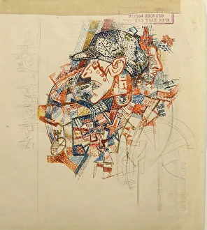 Mugger Prints: A mugger. Artist: Filonov, Pavel Nikolayevich (1883-1941)