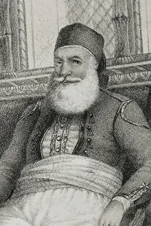Muhammad Ali, (1769-1849), Pasha of Egypt from 1805 to 1848, 1852. Detail. Creator: Julio Donon
