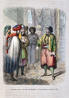 Muhammad Ali Gallery: Muhammad Ali sending his son Ibrahim Pasha to put down the Saudi revolt, 1811-1818, (1847)