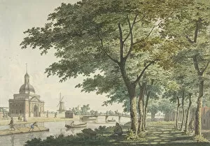 Shaded Gallery: The Muiderpoort, Amsterdam, seen from the Plantage, 1771. Creator: Hendrick Keun