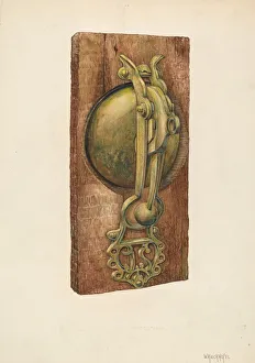 William Kieckhofel Prints: Mule Car Bell, c. 1939. Creator: William Kieckhofel