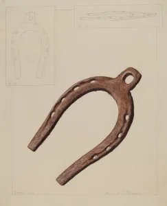 Mules Collection: Mule Shoe, c. 1937. Creator: Manuel G. Runyan