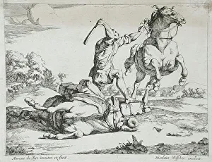 Beating Prints: The Muleteer, 17th century. Creator: Marcus de Bye