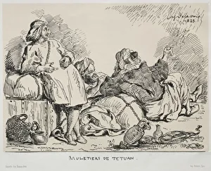 1798 1863 Prints: Muleteers of Tetuan, 1833. Creator: Eugene Delacroix (French, 1798-1863); Bertauts