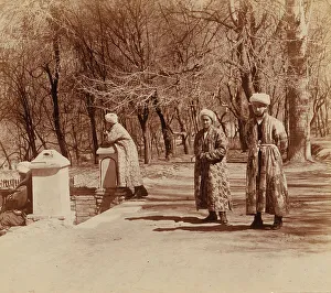 Uzbekistan Prints: Mullahs in Shakh-i Zindeh, Samarkand