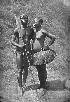 Congo Prints: A Mulolo (Congo) warrior and his wife from the central Congo regions, 1902