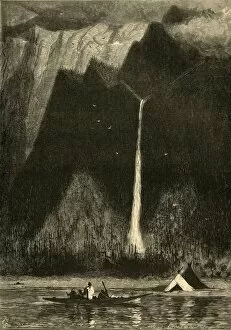 Abel Reid Gallery: Multanomah Falls, 1872. Creator: W. J. Linton