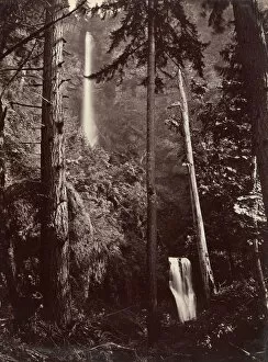 Carleton Emmons Collection: Multnomah Falls, Oregon, 1867, printed later. Creator: Carleton Emmons Watkins