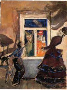 Mummers, 1908. Creator: Sapunov, Nikolai Nikolayevich (1880-1912)