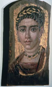 Mummy Prints: Mummy portrait of an Egyptian woman, c1st-3rd century