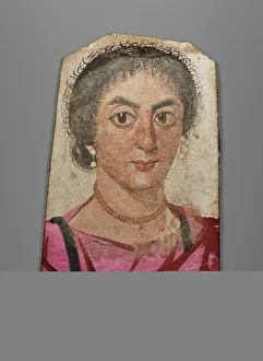 Mummy Prints: Mummy Portrait of a Young Woman, about A.D. 170-200. Creator: Unknown