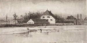 Flooding Prints: Munich from The Marsfeld, 1884. Creator: Lewis Henry Meakin