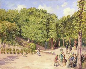 Shaded Prints: The Municipal Garden, Pontoise, 1873. Creator: Camille Pissarro