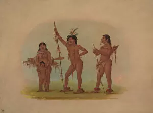 Images Dated 23rd February 2021: Four Mura Indians, 1854 / 1869. Creator: George Catlin