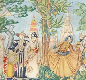 Studio Volume 103 Prints: Detail from the mural decorations in the foyer of the Regent Cinema, Poole, c1932
