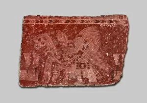 Mural Fragment Representing a Ritual of World Renewal, A.D. 500 / 600. Creator: Unknown