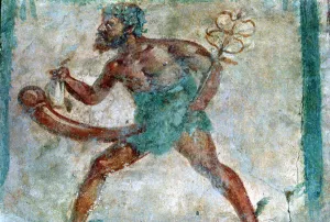 Penis Prints: Mural of Mercury, Pompeii, Italy