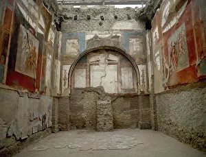 Murals Prints: Mural paintings on the walls of College of the Augustales