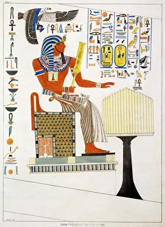 Mural from the Tombs of the Kings of Thebes, discovered by G Belzoni, 1820-1822. Artist