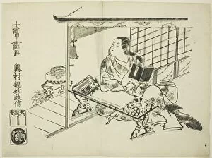 Murasaki Shikibu, from the series Ukiyo-e Genji, Edo period (1615-1868), about 1710