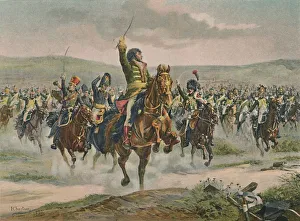 Joachim Prints: Murat Leading The Cavalry at Jena, 14 October 1806, (1896)