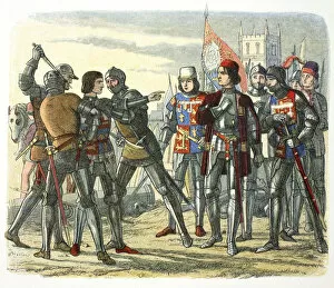 James Doyle Gallery: Murder of Prince Edward after his capture by King Edward IV, 1471 (1864). Artist