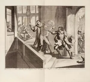 Assassins Prints: Murder of the Prince of Orange in Delft in 1584