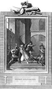St Thomas Becket Prints: The murder of Thomas a Becket, 1170 (1825)