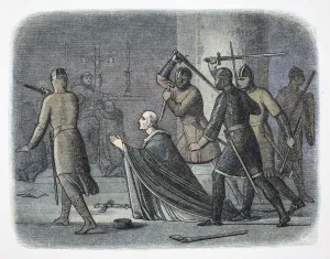 James William Edmund Prints: Murder of Thomas Becket, Canterbury Cathedral, Kent, 1170 (1864)