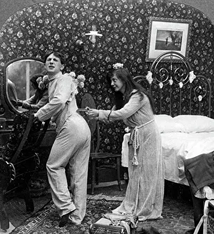 Pyjamas Prints: Murderation! Molly, Be Easy. Artist: American Stereoscopic Company