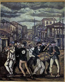 Carnival Prints: Murga Cadiz, 1935. Creator: Jose Gutierrez Solana