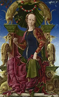 The Nine Muses Gallery: A Muse (Calliope), 1455-1460. Artist: Tura, Cosimo (before 1431-1495)