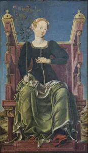 Erato Collection: The Muse Erato, ca 1455. Creator: Maccagnino, Angelo (?-1456)