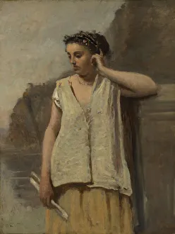 Jean Baptiste Camille Prints: The Muse: History, ca. 1865. Creator: Jean-Baptiste-Camille Corot