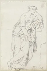 Sarcophagi Prints: A Muse from the Sarcophagus of the Muses, 1775/80. Creator: Jacques-Louis David