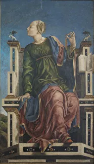 Pinacoteca Nazionale Prints: The Muse Urania, ca 1457. Creator: Anonymous