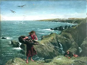 Laridae Prints: The Mushroom Gatherers, 1878. Creator: James Clarke Hook