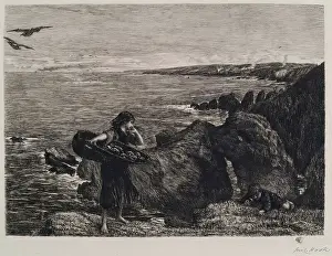 Gathering Prints: The Mushroom Gatherers, c1879. Creator: James Clarke Hook