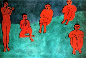 Henri Mile Benot Prints: Music, 1910. Creator: Henri Matisse. Music, 1910. Creator: Henri Matisse