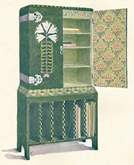 Baillie Scott Prints: Music Cabinet. From a sketch by M