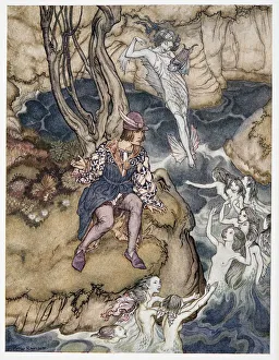 20th Gallery: This music crept by be upon the waters, illustration from The Tempest, 1926