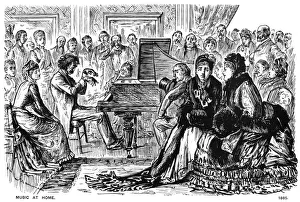 Home Entertainment Prints: Music at Home, 1885 (1891). Artist: George du Maurier