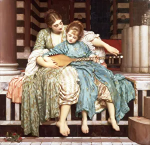Baron Leighton Collection: The Music Lesson, 1877. Artist: Frederic Leighton