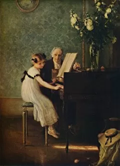 Publishers Collection: The Music Lesson, 18th century. Artist: Jules-Alexis Muenier